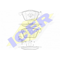 Stabdžių kaladėlės priekinės
                                ICER                                181654, ICER, 181654, a