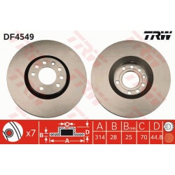 stabdžių diskas (1vnt)
                                TRW                                                DF4549, TRW, DF45