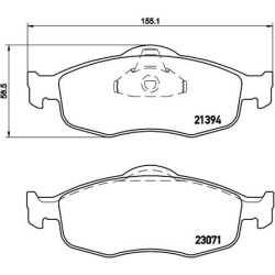 stabdžių trinkelių rinkinys, diskinis stabdys PRIME LINE
                                BREMBO                           