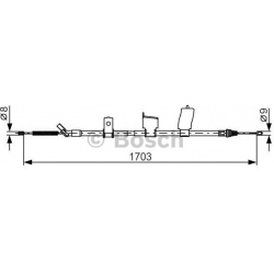 trosas, stovėjimo stabdys
                                BOSCH                                                1987482338, B