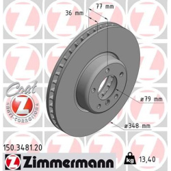 stabdžių diskas (1vnt) COAT Z
                                ZIMMERMANN                                150.3481.20, Nenuro