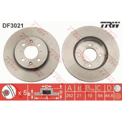 stabdžių diskas (1vnt)
                                TRW                                                DF3021, TRW, DF30