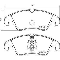 stabdžių trinkelių rinkinys, diskinis stabdys PRIME LINE
                                BREMBO                           