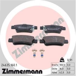 stabdžių trinkelių rinkinys, diskinis stabdys
                                ZIMMERMANN                                  