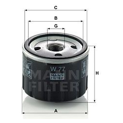 alyvos filtras
                                MANN-FILTER                                W77, MANN-FILTER, W77, auto detalė