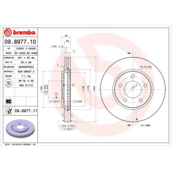 Stabdžių diskas PRIME LINE
                                BREMBO                                                09.8977.10