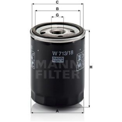 alyvos filtras
                                MANN-FILTER                                                W713/18, MANN-FILTE