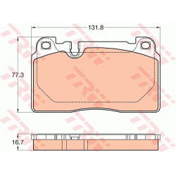 stabdžių trinkelių rinkinys, diskinis stabdys COTEC
TRW