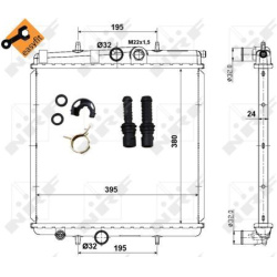 Aušinimo radiatorius
NRF 509523, NRF, 509523,