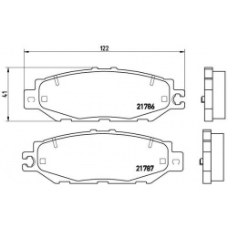 stabdžių trinkelių rinkinys, diskinis stabdys PRIME LINE
                                BREMBO                           