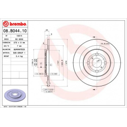 stabdžių diskas (1vnt) PRIME LINE
BREMBO 08.