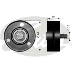 kreipiantysis skriemulys, V formos rumbuotas diržas DriveAlign™
                                GATES                     