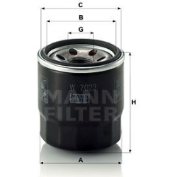 alyvos filtras
                                MANN-FILTER                                                W7023, MANN-FILTER,