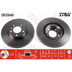 stabdžių diskas (1vnt)
                                TRW                                                DF2645, TRW, DF26