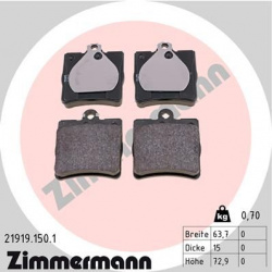 stabdžių trinkelių rinkinys, diskinis stabdys
                                ZIMMERMANN                                  