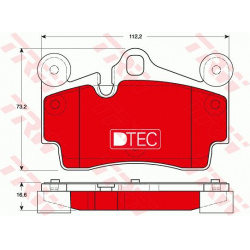 stabdžių trinkelių rinkinys, diskinis stabdys DTEC COTEC
                                TRW                              