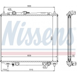 Aušinimo radiatorius
                                NISSENS                                                62852, NISSENS, 