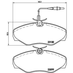stabdžių trinkelių rinkinys, diskinis stabdys PRIME LINE
                                BREMBO                           