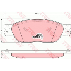 stabdžių trinkelių rinkinys, diskinis stabdys COTEC
TRW