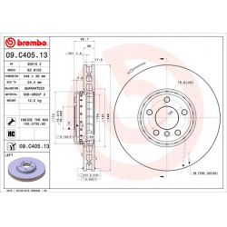 stabdžių diskas (1vnt) PRIME LINE - Composite
                                BREMBO                                       
