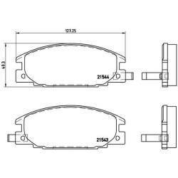 stabdžių trinkelių rinkinys, diskinis stabdys PRIME LINE
                                BREMBO                           