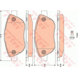 stabdžių trinkelių rinkinys, diskinis stabdys COTEC
                                TRW                                   