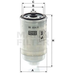 kuro filtras
                                MANN-FILTER                                                WK854/6, MANN-FILTER,