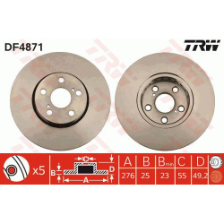 stabdžių diskas (1vnt)
                                TRW                                                DF4871, TRW, DF48