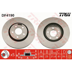 stabdžių diskas (1vnt)
                                TRW                                                DF4190, TRW, DF41