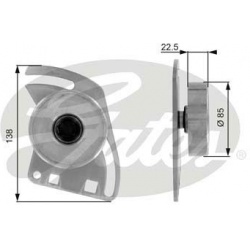įtempiklio skriemulys, V formos rumbuotas diržas
                                GATES                                T3606