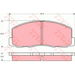 stabdžių trinkelių rinkinys, diskinis stabdys
                                TRW                                         