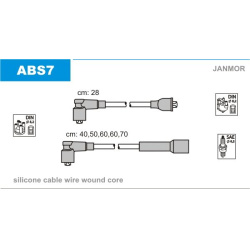 uždegimo laido komplektas
                                JANMOR                                ABS7, JANMOR, ABS7, auto det