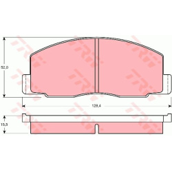 stabdžių trinkelių rinkinys, diskinis stabdys
                                TRW                                         