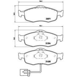 stabdžių trinkelių rinkinys, diskinis stabdys PRIME LINE
                                BREMBO                           