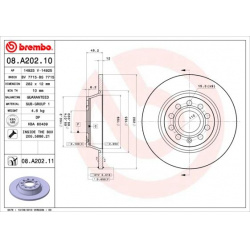 Stabdžių diskas PRIME LINE
                                BREMBO                                                08.A202.10