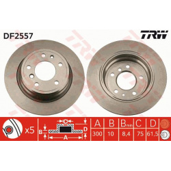Stabdžių diskas
TRW DF2557, TRW, DF2557, aut