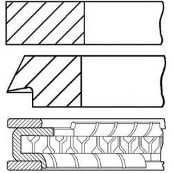 stūmoklio žiedų komplektas
                                GOETZE ENGINE                                                08