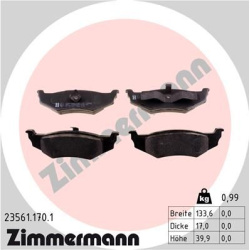 Stabdžių trinkelių rinkinys, diskinis stabdys
                                ZIMMERMANN                                  