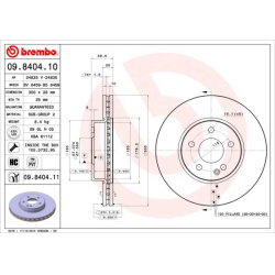 stabdžių diskas (1vnt) PRIME LINE
                                BREMBO                                                09.