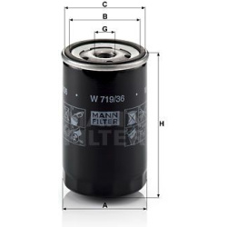 alyvos filtras
                                MANN-FILTER                                                W719/36, MANN-FILTE