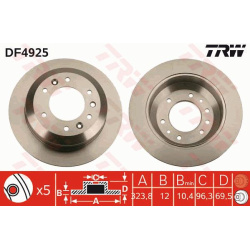 stabdžių diskas (1vnt)
                                TRW                                                DF4925, TRW, DF49