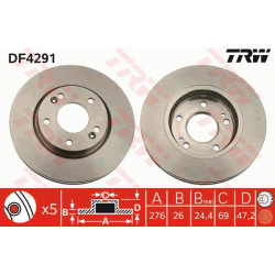 Stabdžių diskas
TRW DF4291, TRW, DF4291, aut
