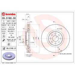stabdžių diskas (1vnt) PRIME LINE - UV Coated
                                BREMBO                                       