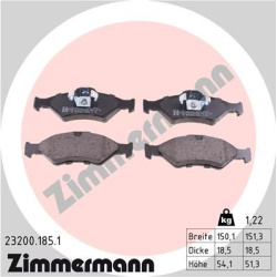 stabdžių trinkelių rinkinys, diskinis stabdys
                                ZIMMERMANN                                23