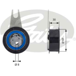 įtempiklio skriemulys, paskirstymo diržas PowerGrip™
GATES