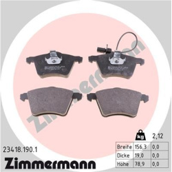 stabdžių trinkelių rinkinys, diskinis stabdys
                                ZIMMERMANN                                  