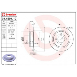 stabdžių diskas (1vnt) PRIME LINE
                                BREMBO                                                08.