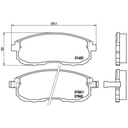 stabdžių trinkelių rinkinys, diskinis stabdys PRIME LINE
                                BREMBO                           