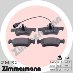 stabdžių trinkelių rinkinys, diskinis stabdys
                                ZIMMERMANN                                24