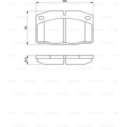 stabdžių trinkelių rinkinys, diskinis stabdys
                                BOSCH                                       